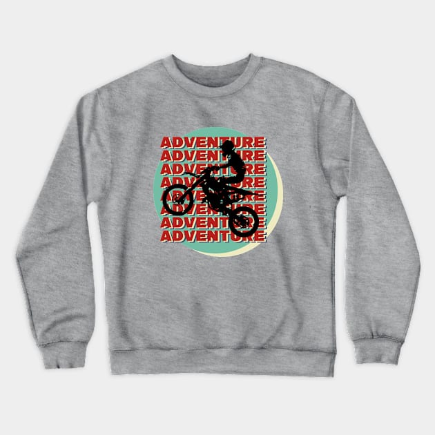 motocross vintage retro Crewneck Sweatshirt by fokaction